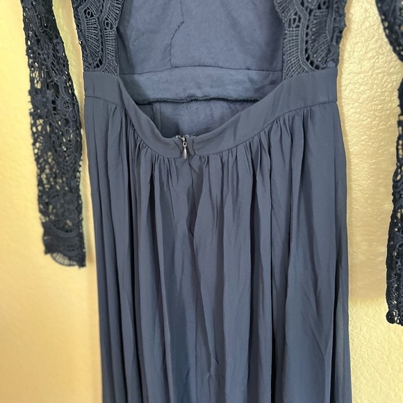 NWOT Awaken My Love Navy Blue Long Sleeve Lace Maxi Dress -  divino.acegroup.co.in
